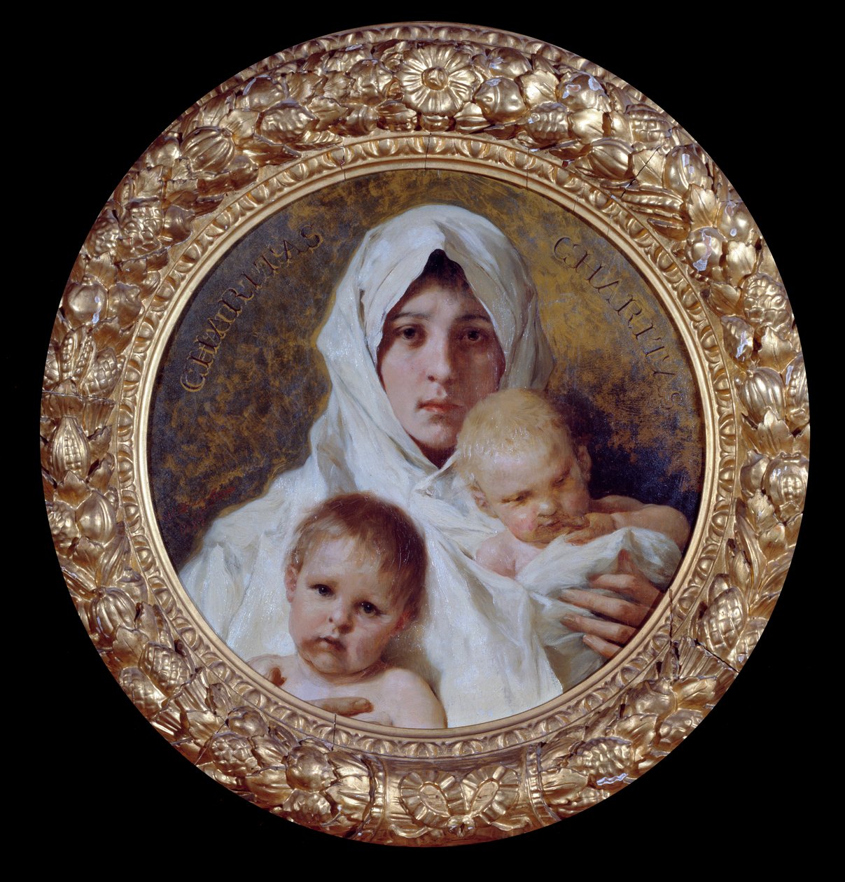Allegoria della carità Donna con due bambini da Nicolo Barabino