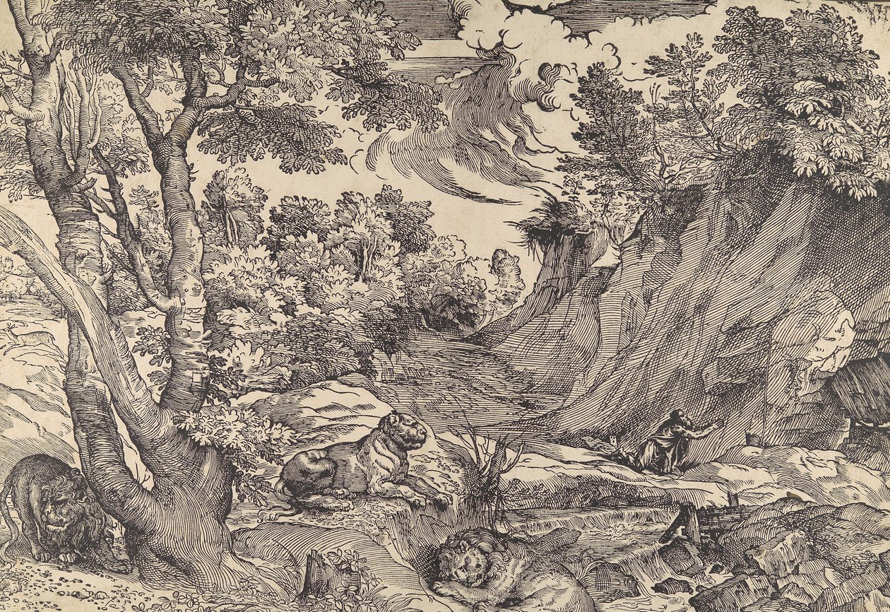 San Girolamo nel deserto, metà del XVI secolo da Nicolò Boldrini.