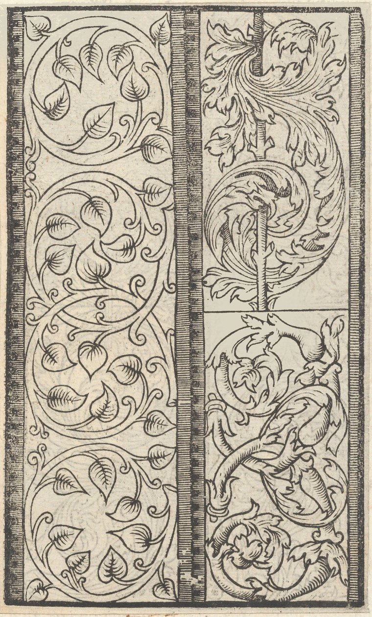Esemplario di lavori, pagina 6 recto, agosto 1529 da Nicolò Zoppino