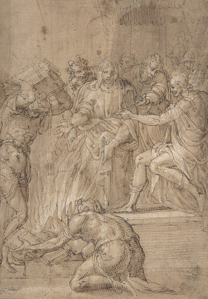 La Sibilla Cumana davanti a Tarquinio il Superbo, XVI secolo da Nicolò dell