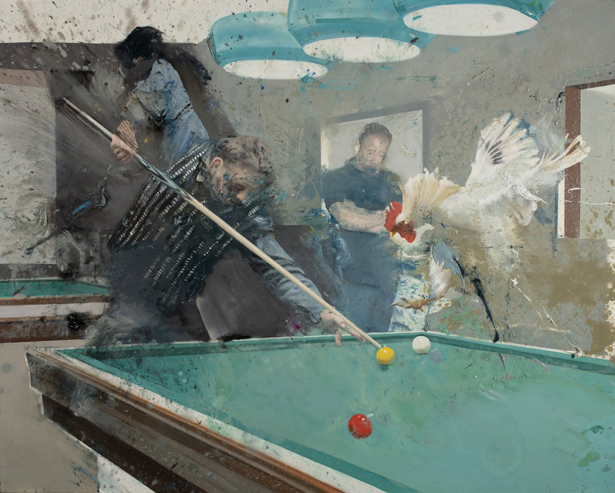 Biliardo con gallo II da Nicola Pucci
