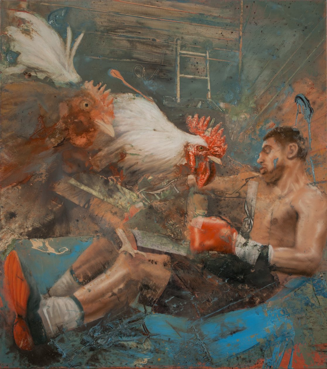 Pugile con galli da Nicola Pucci