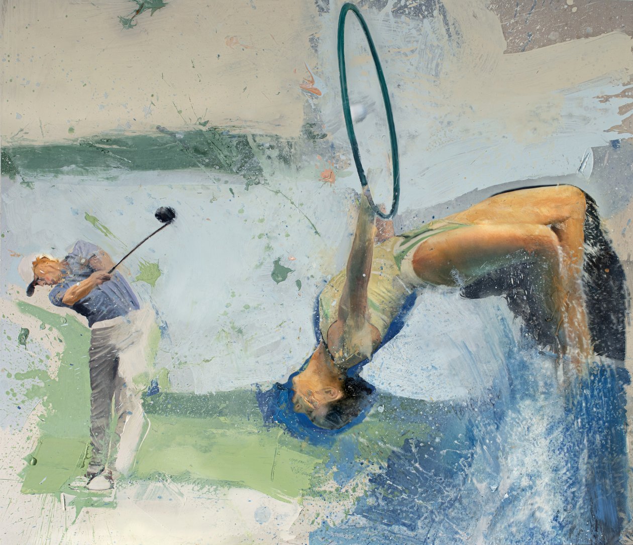 Golfista con subacqueo e cerchio, 2023 da Nicola Pucci