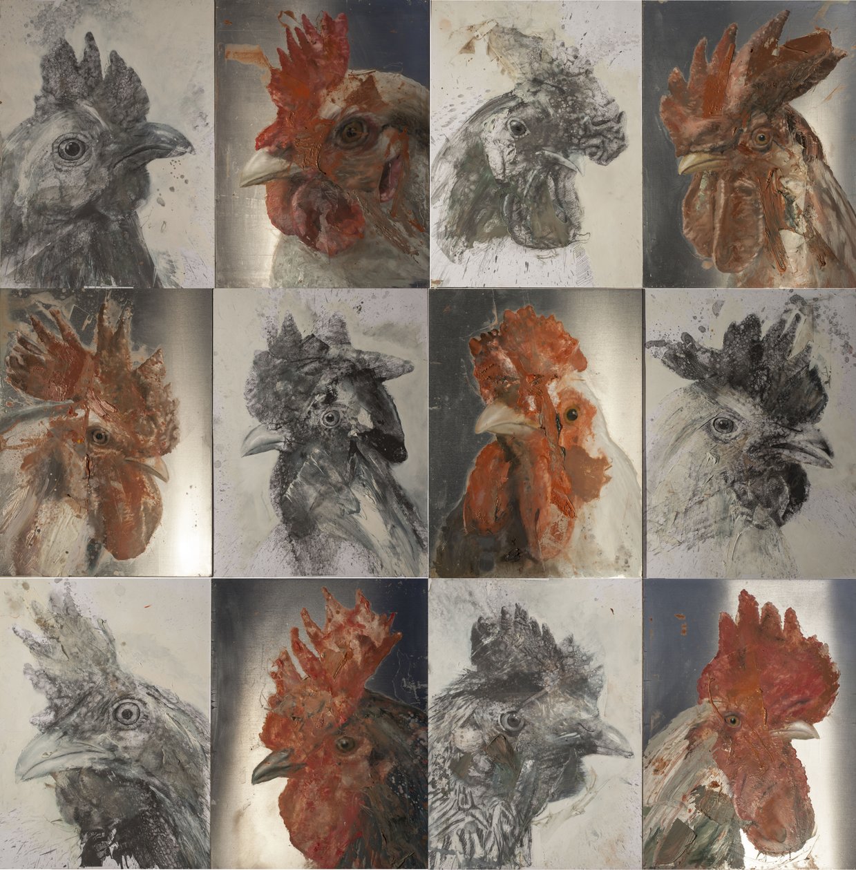 Galli alla griglia, 2019 da Nicola Pucci