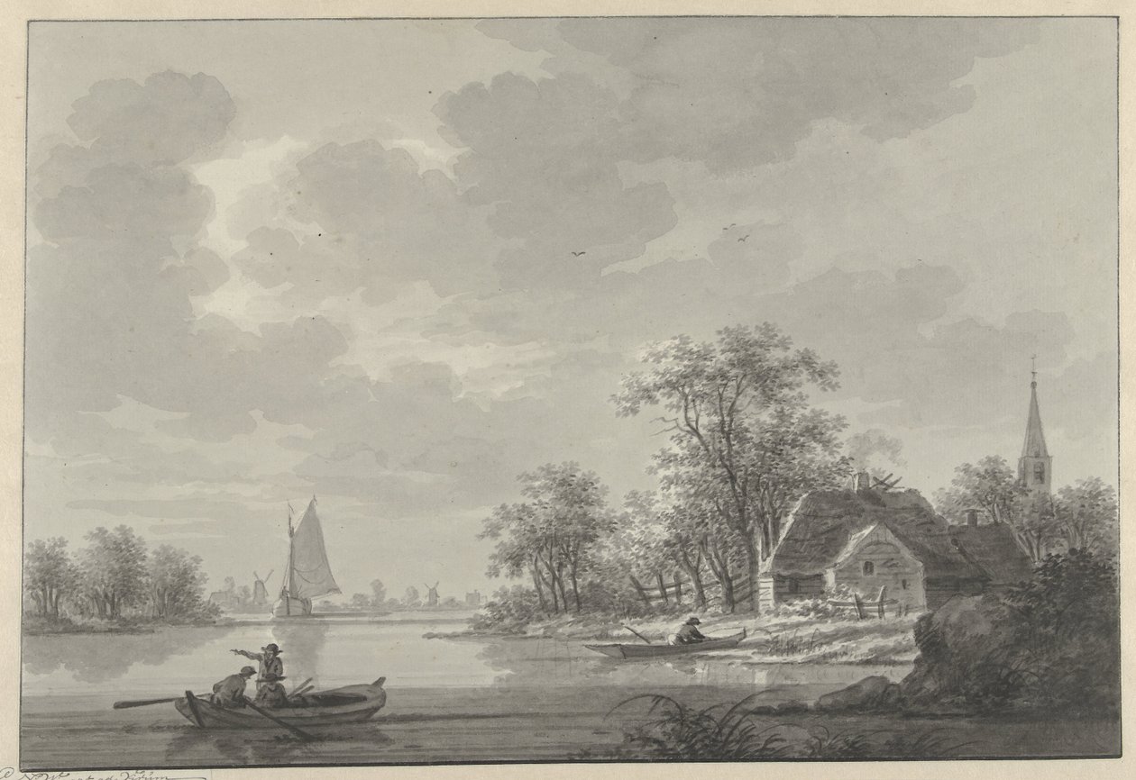 Il villaggio di Capelle aan de IJssel da Nicolaas Wicart