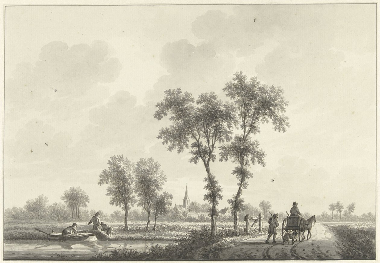 Il villaggio di Spijk in Gheldria da Nicolaas Wicart