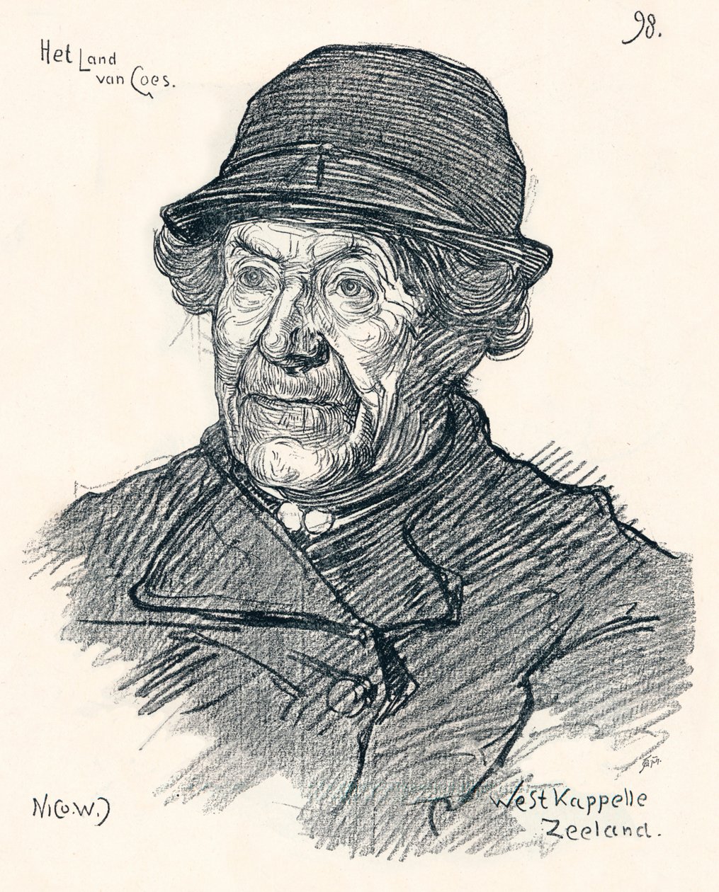 Schizzo di Nico Jungmann, c. 1900 da Nicolaas Wilhelm Jungmann