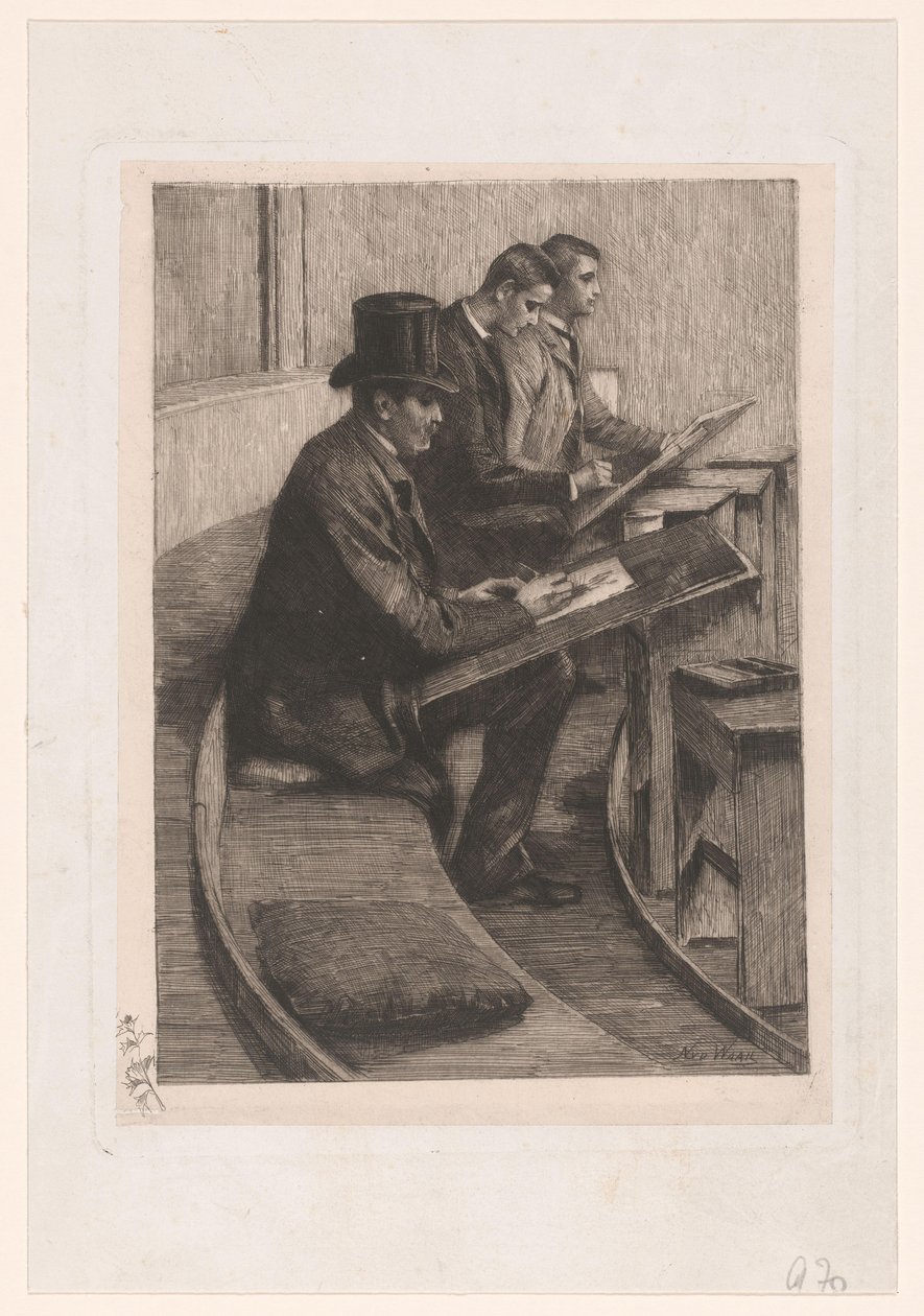 Uomini che disegnano da Nicolaas van der Waay