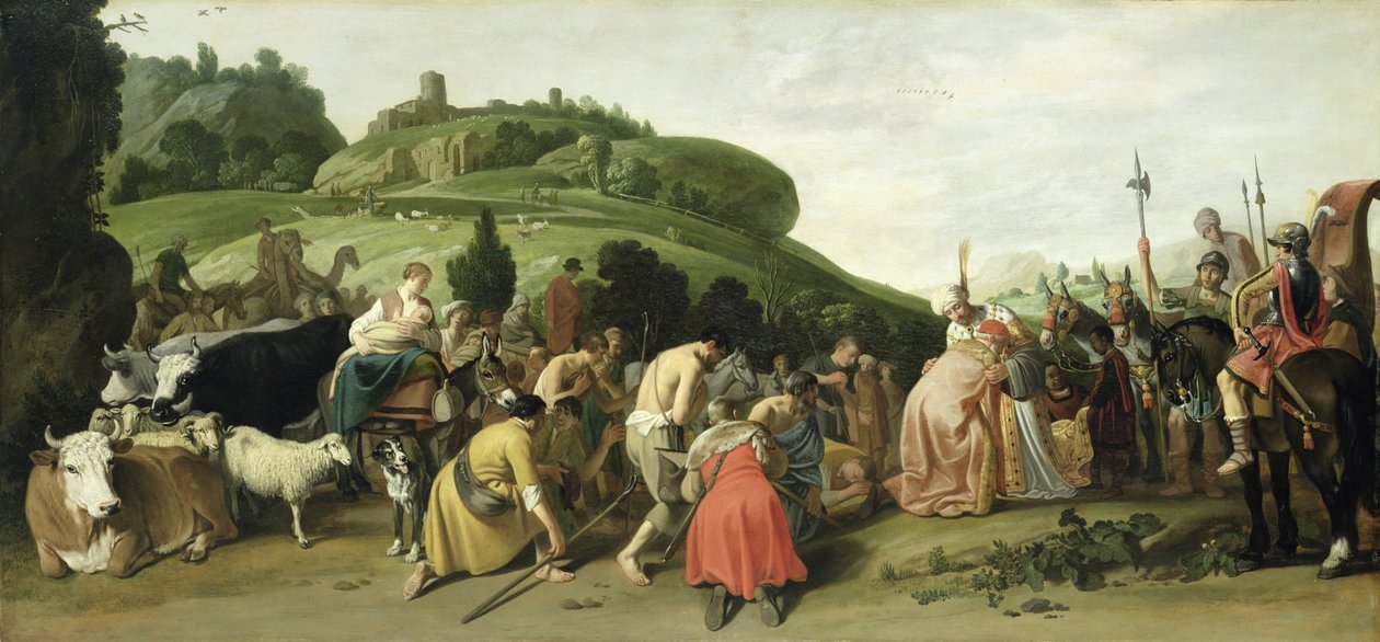 Giuseppe riceve suo padre in Egitto da Nicolaes Cornelisz Moeyaert