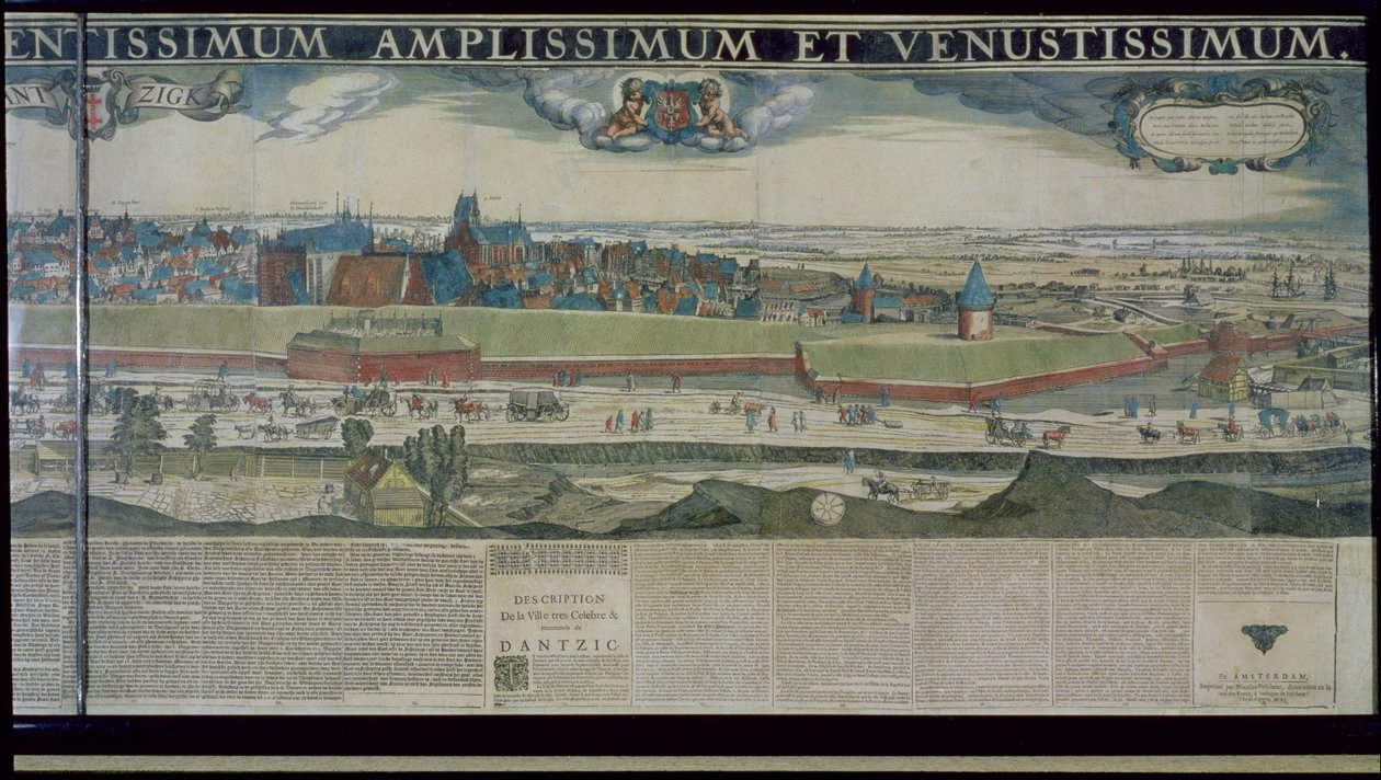 Panorama di Danzica da Biskupia Gorka, 1643 da Nicolaes Jansz Visscher
