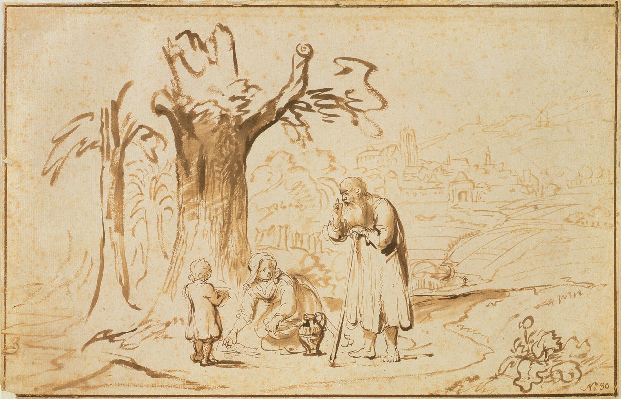 Elia e la vedova di Zarepta da Nicolaes Maes