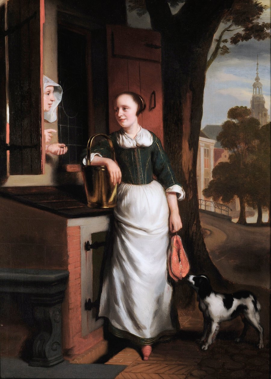 Due casalinghe chiacchierone da Nicolaes Maes