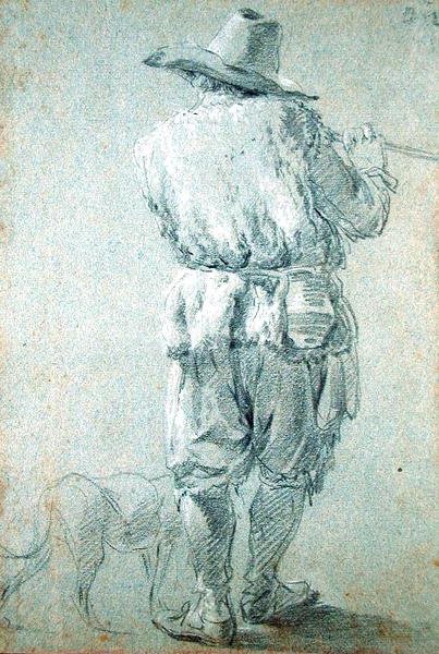 Pastore che Suona il Flauto, 1644 da Nicolaes Pietersz. Berchem