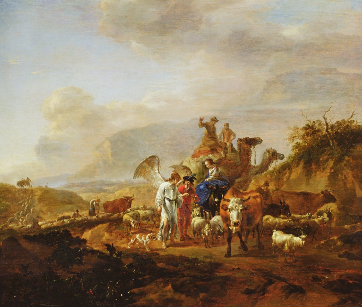Il ritorno di Tobia, c.1670-80 da Nicolaes Pietersz. Berchem