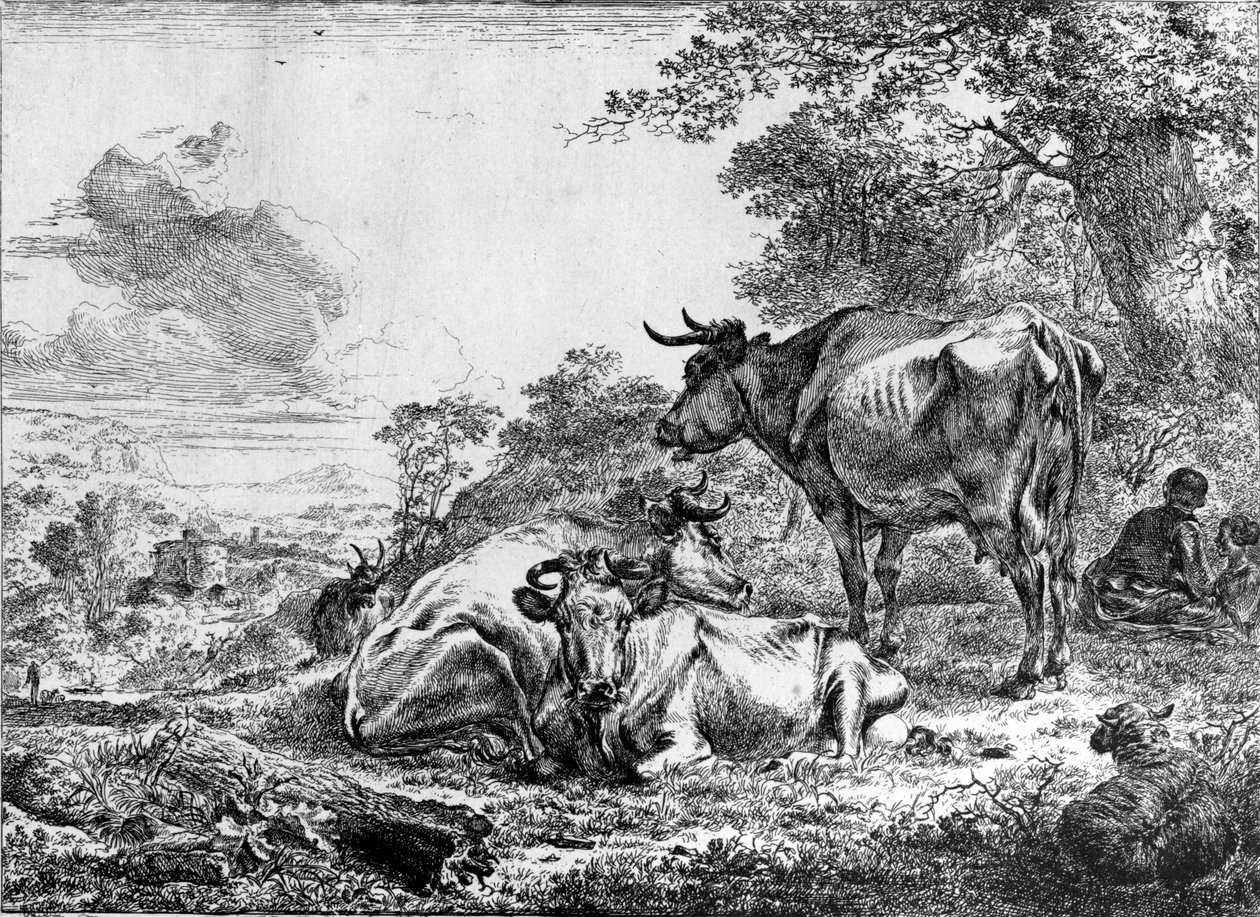 Tre mucche da Nicolaes Pietersz. Berchem