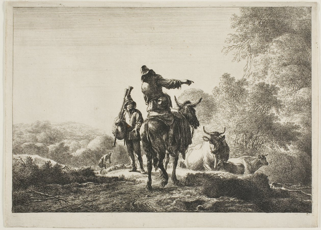 Il suonatore di cornamusa da Nicolaes Berchem