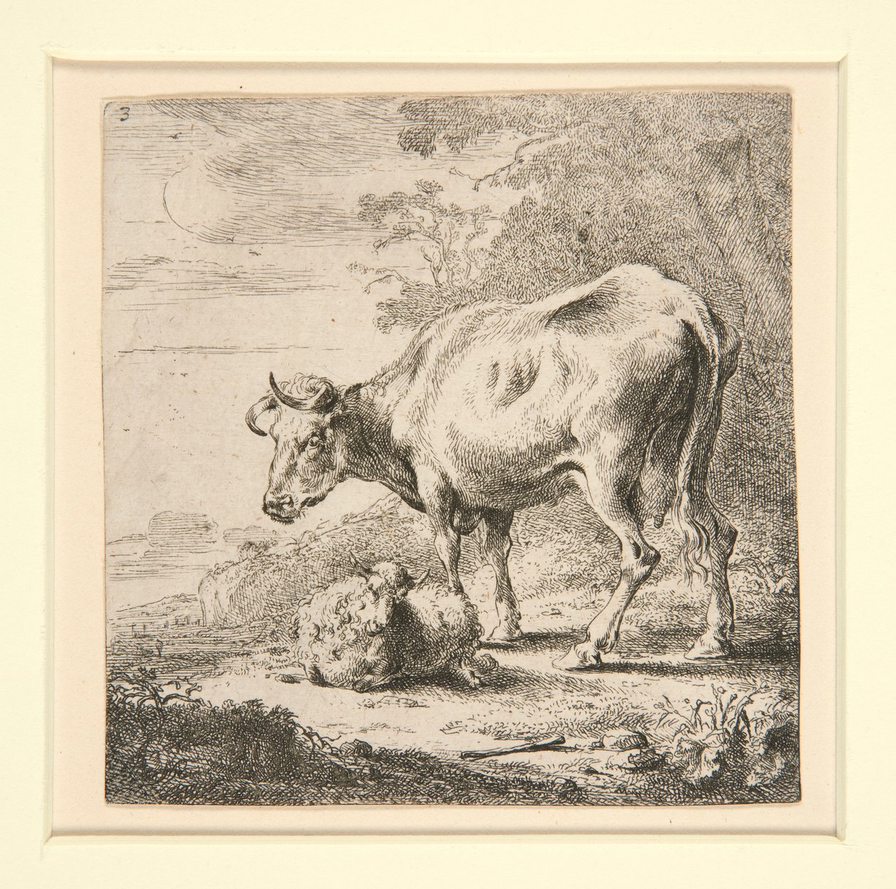 Il Gruppo delle Mucche, con la Lattaia da Nicolaes Berchem