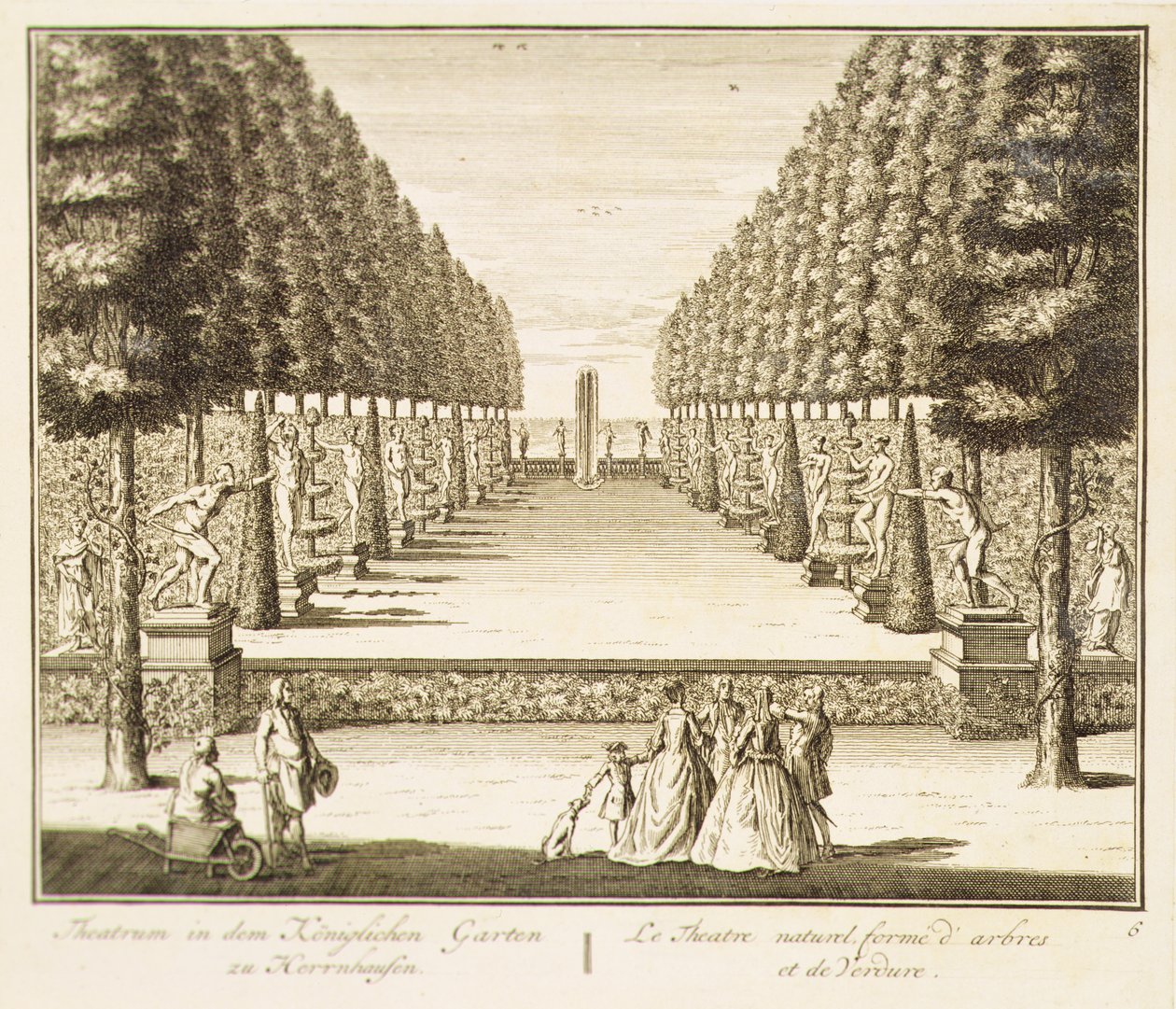 Teatro naturale di alberi e siepi da Nicolaes Jansz  Visscher