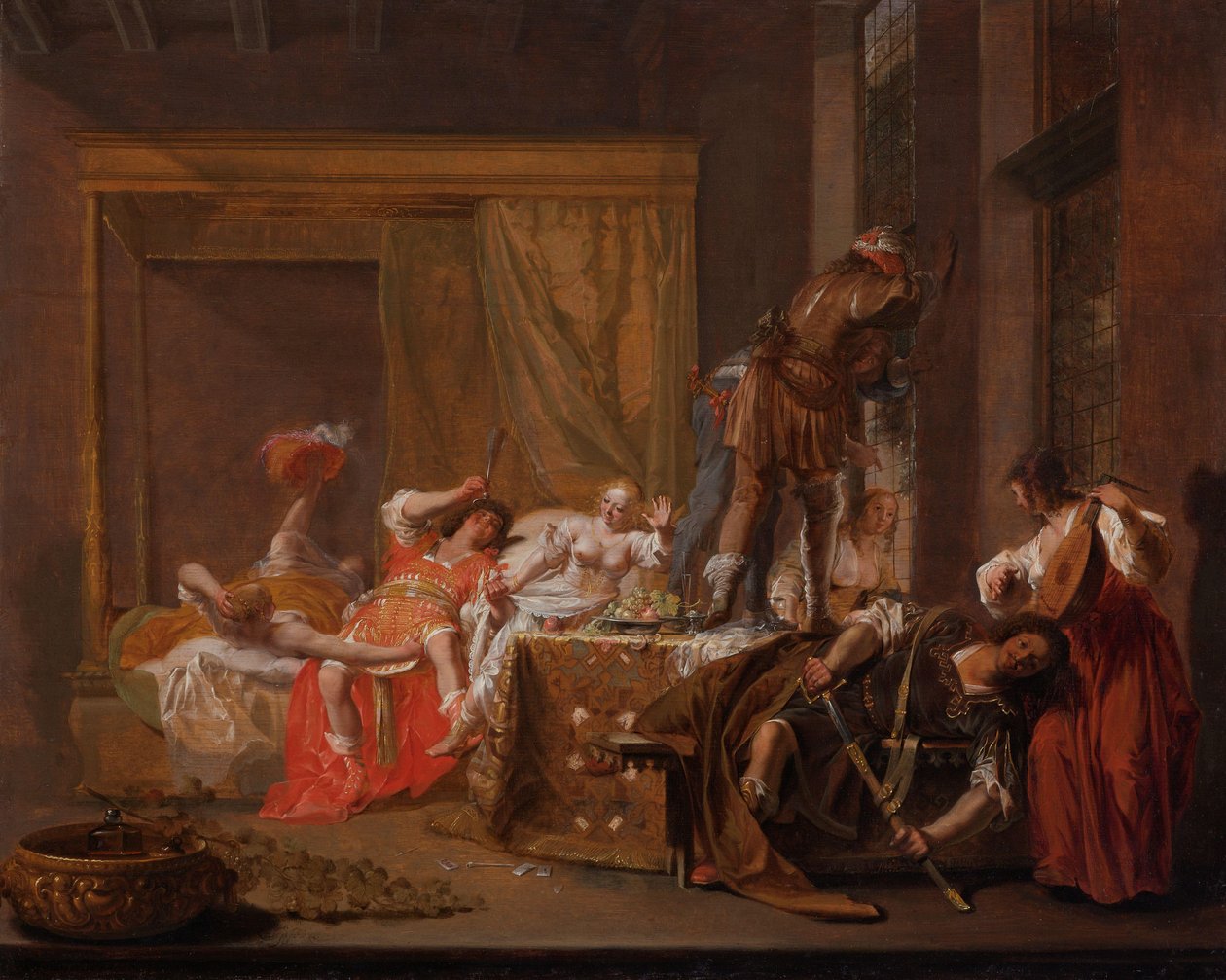 Scena dal Matrimonio di Messalina e Gaio Sillio da Nicolaes Knüpfer