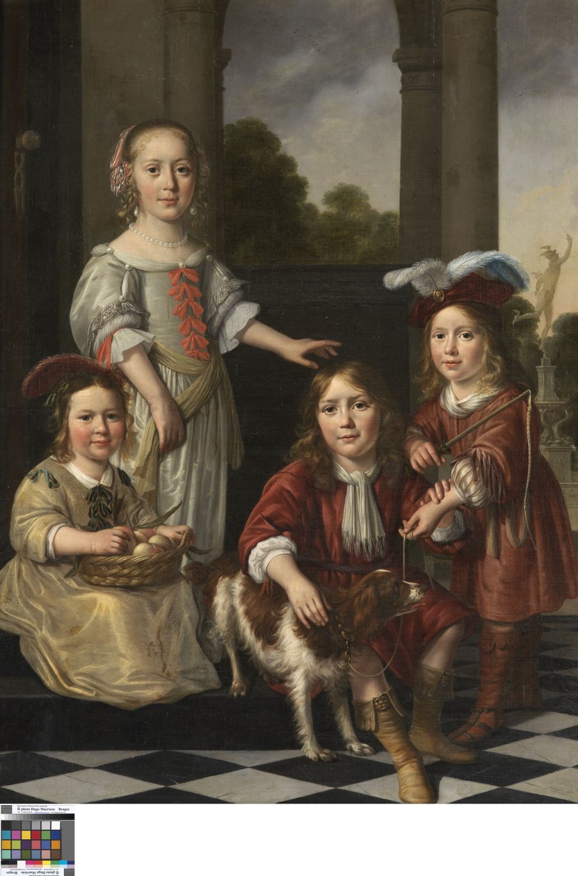 Ritratto di quattro bambini da Nicolaes Maes