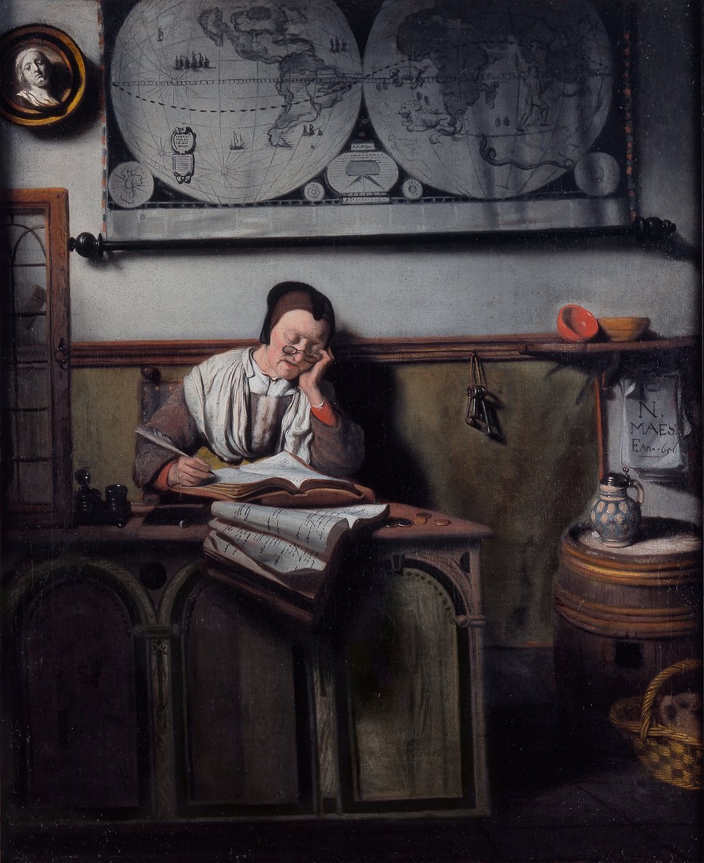 Il custode del conto da Nicolaes Maes