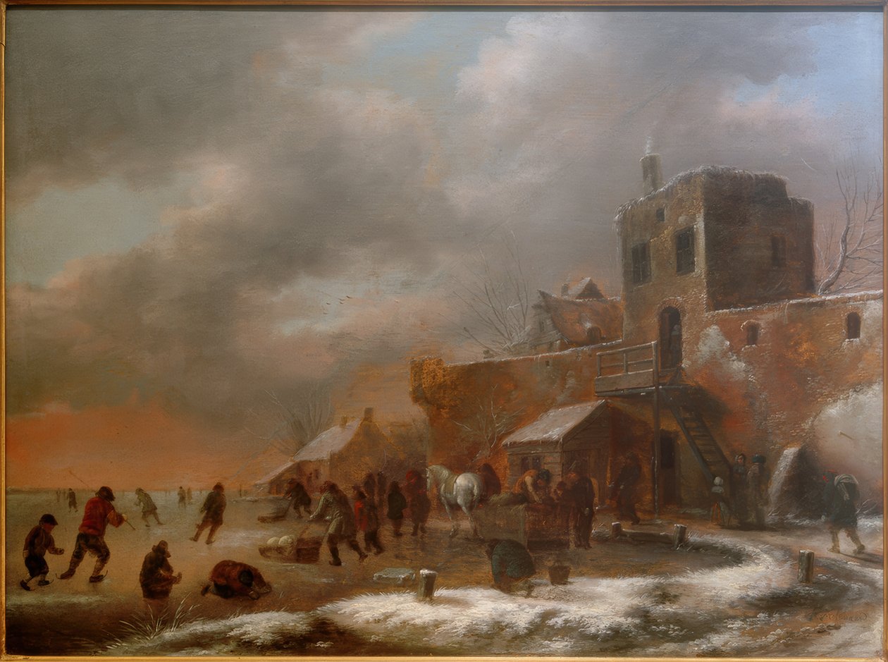 Divertimento sul ghiaccio da Nicolaes Molenaer
