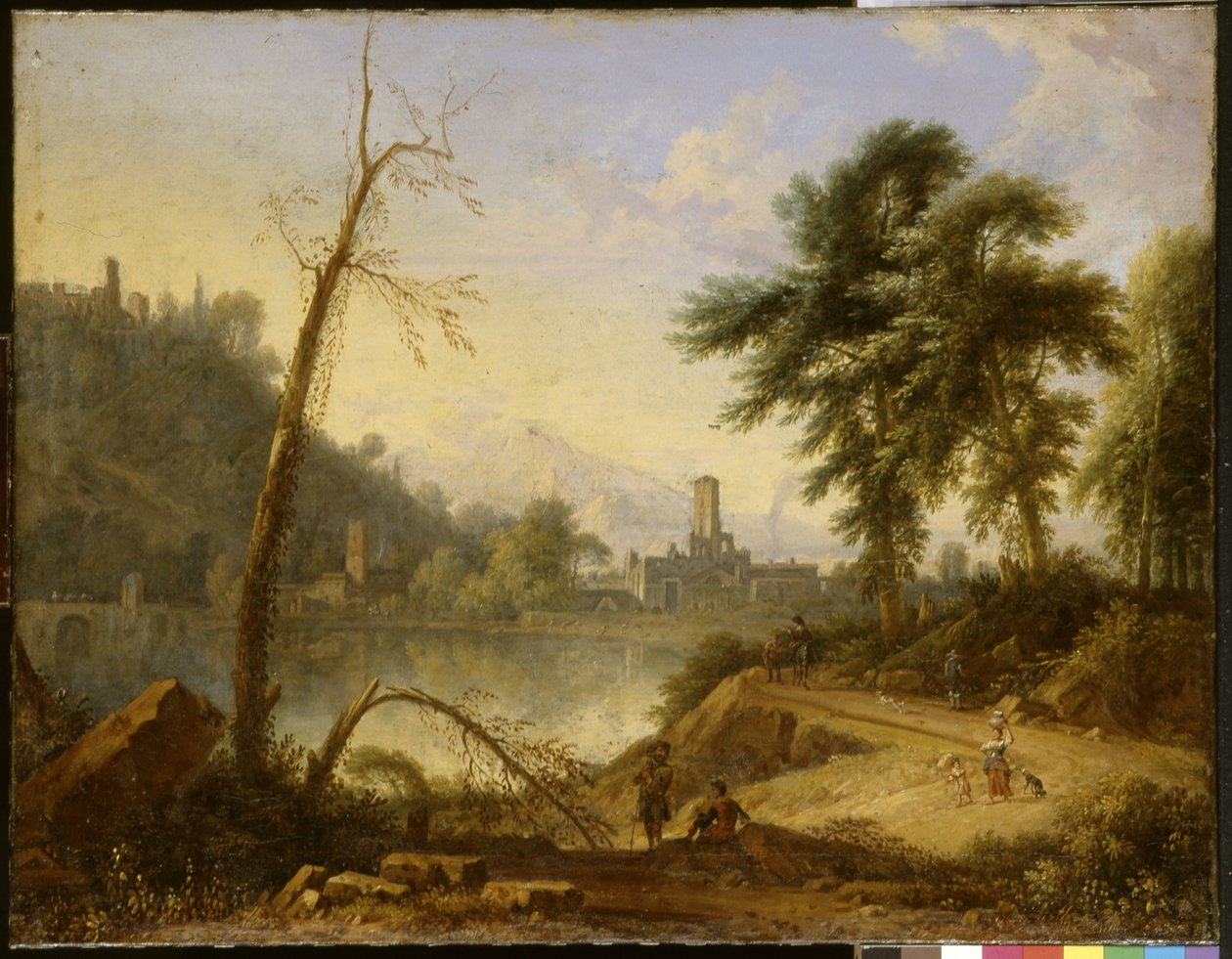 Paesaggio italiano con mulattiere da Nicolaes Piemont
