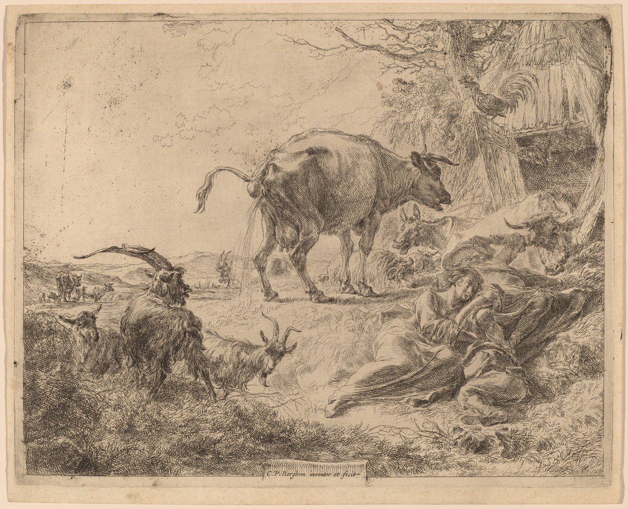 Mucca che Urina da Nicolaes Pietersz Berchem