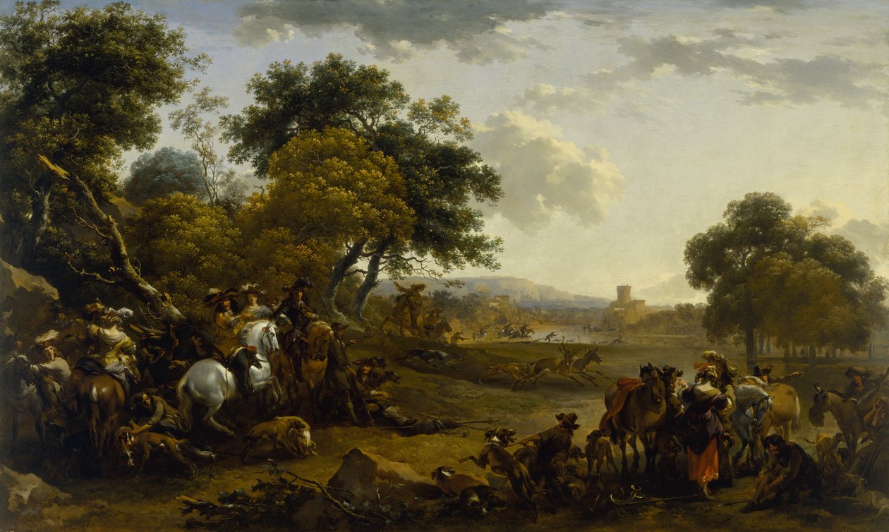 Paesaggio con cacciatori da Nicolaes Pietersz. Berchem