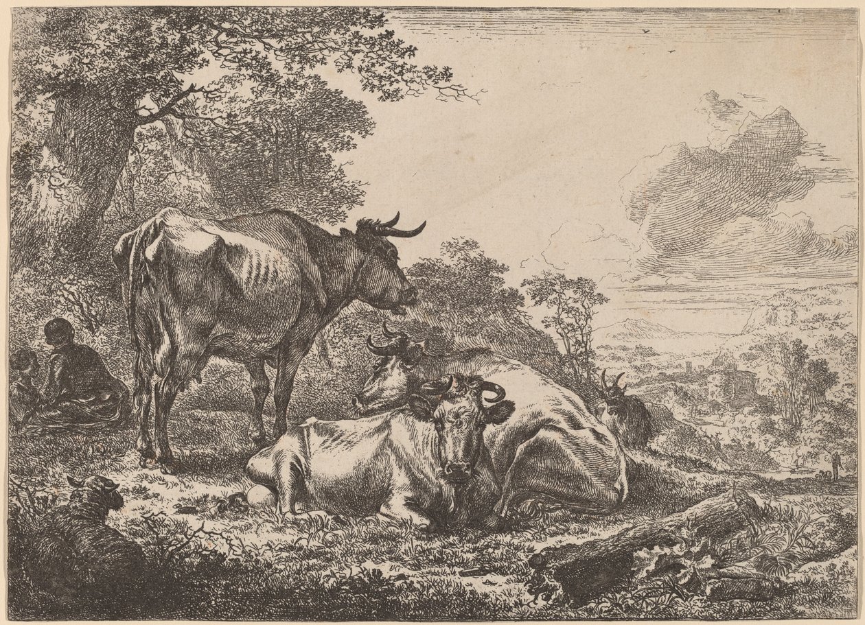 Mucche al riposo da Nicolaes Pietersz Berchem