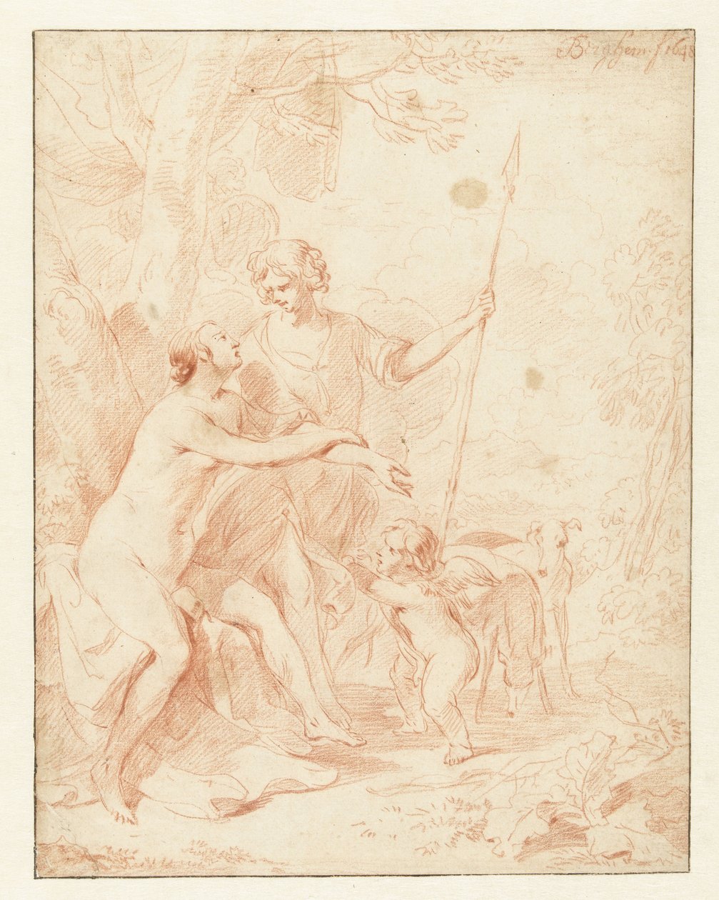 Venere, Adone e Cupido da Nicolaes Pietersz Berchem