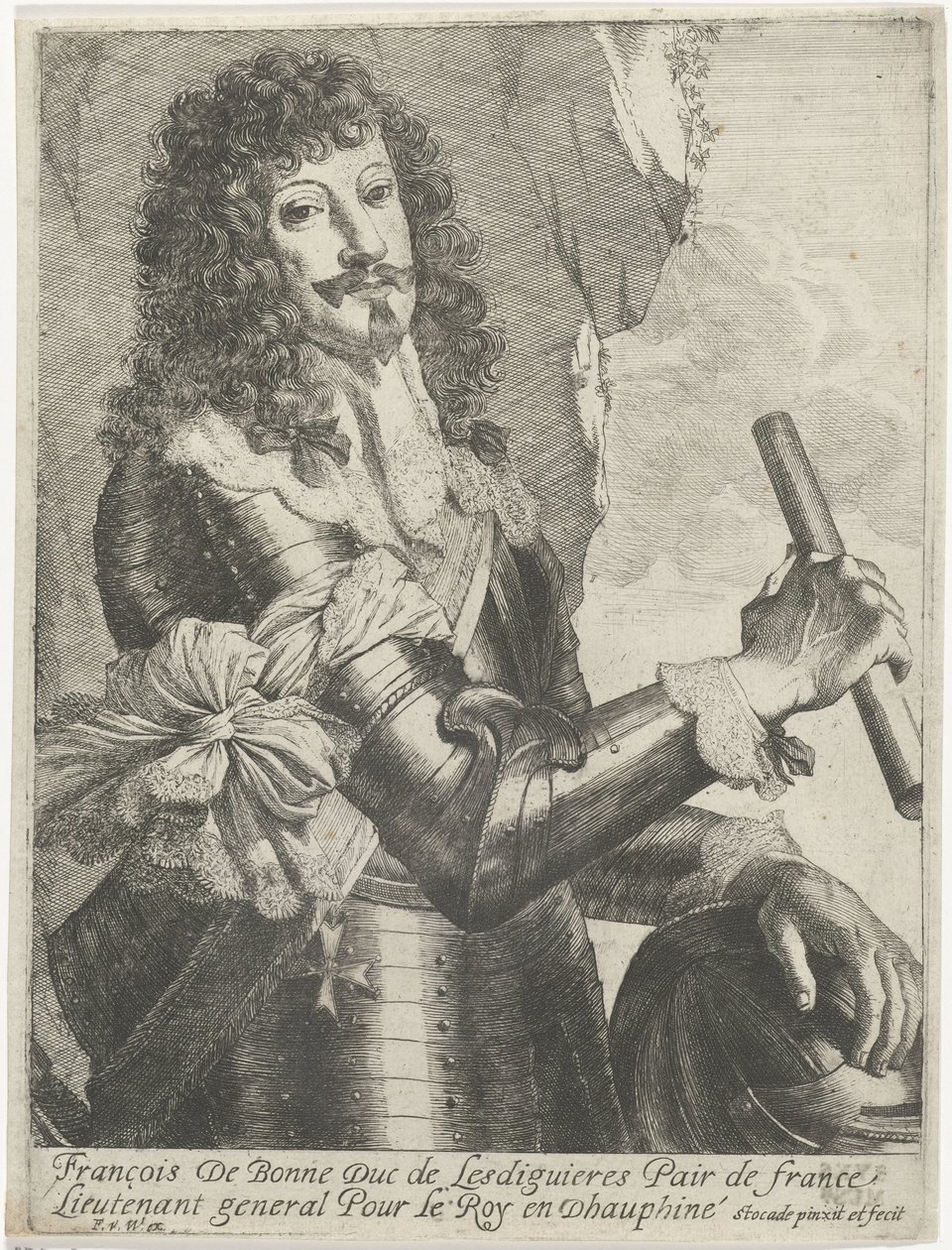 Ritratto di François de Bonne-Lesdiguières-de Créquy da Nicolaes Van Helt Stockade