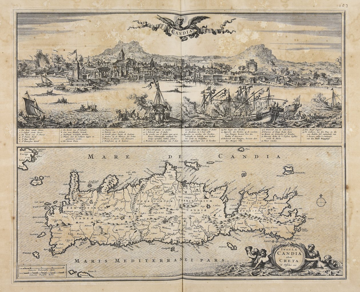 Insula Candia olim Creta / N. Visscher exc. da Nicolaes Visscher