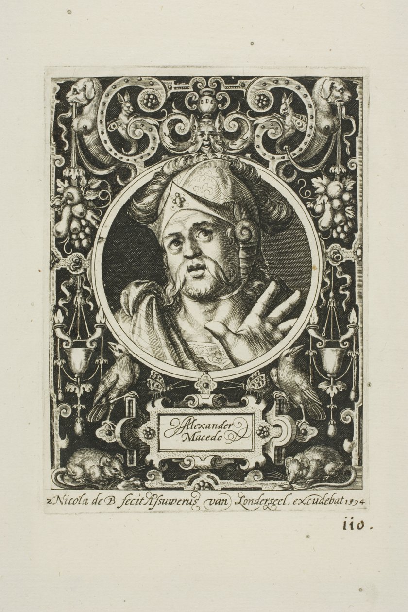 Alessandro Magno, tavola due da I nove degni di nota da Nicolaes de Bruyn