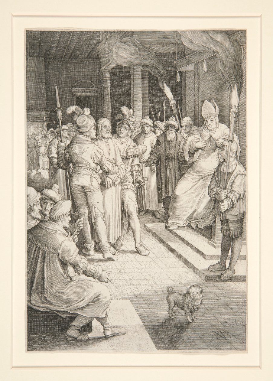 Cristo davanti a Caifa (Serie della Passione) da Nicolaes de Bruyn
