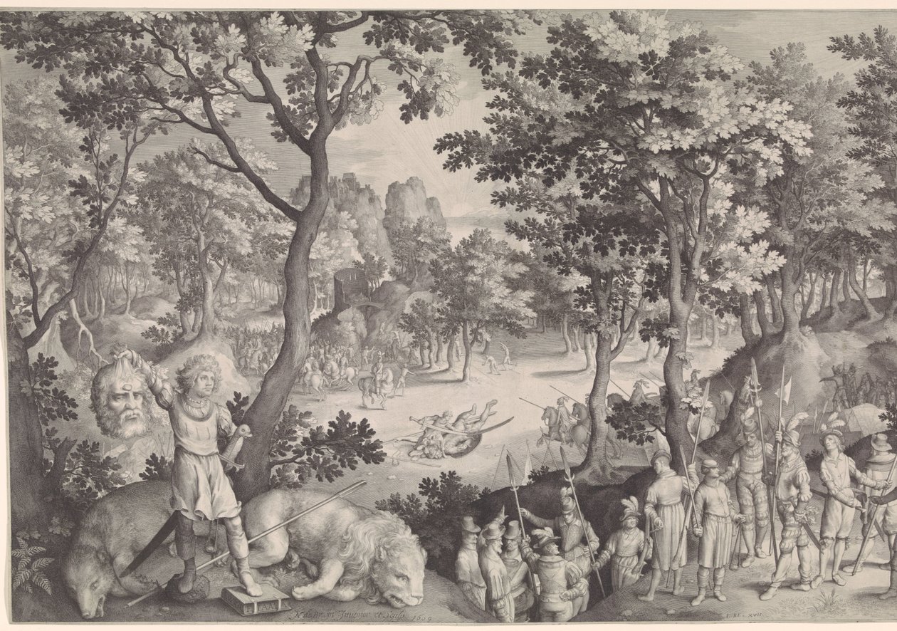 Davide e Golia da Nicolaes de Bruyn