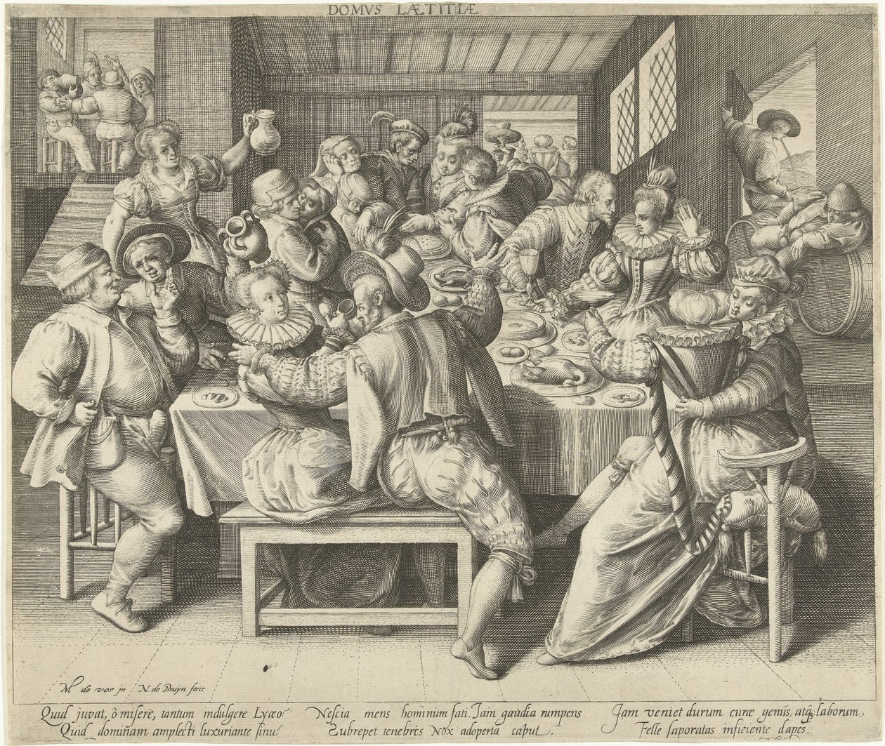 Una casa piena di festa da Nicolaes de Bruyn