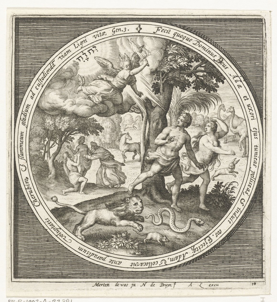 Espulsione dal Paradiso da Nicolaes de Bruyn