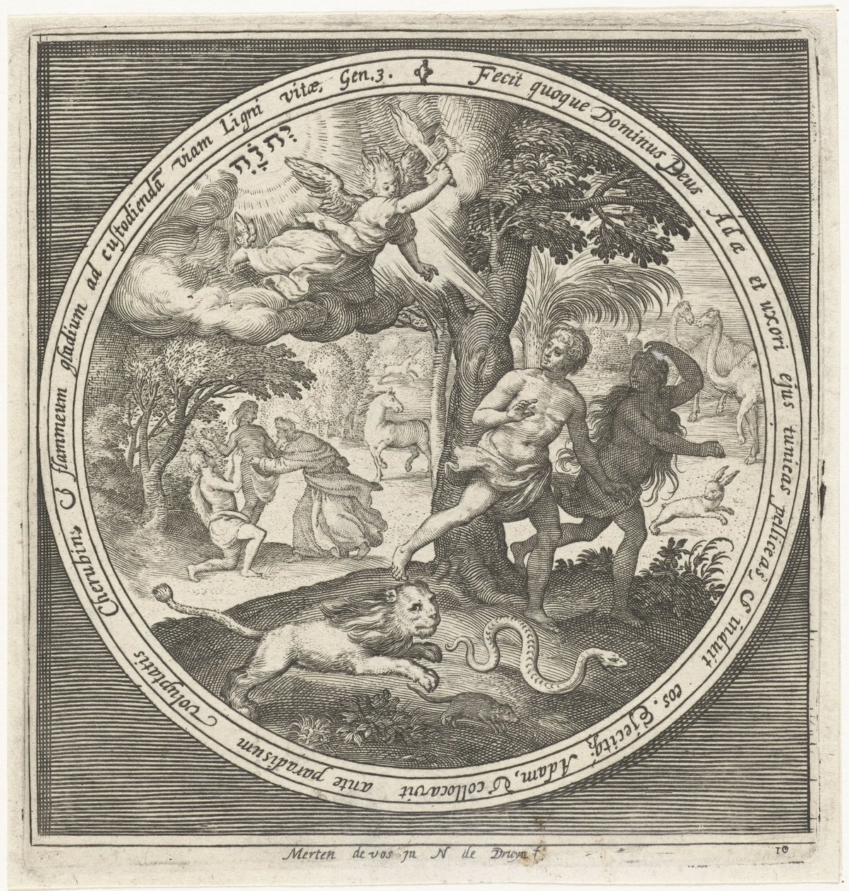 Espulsione dal Paradiso da Nicolaes de Bruyn