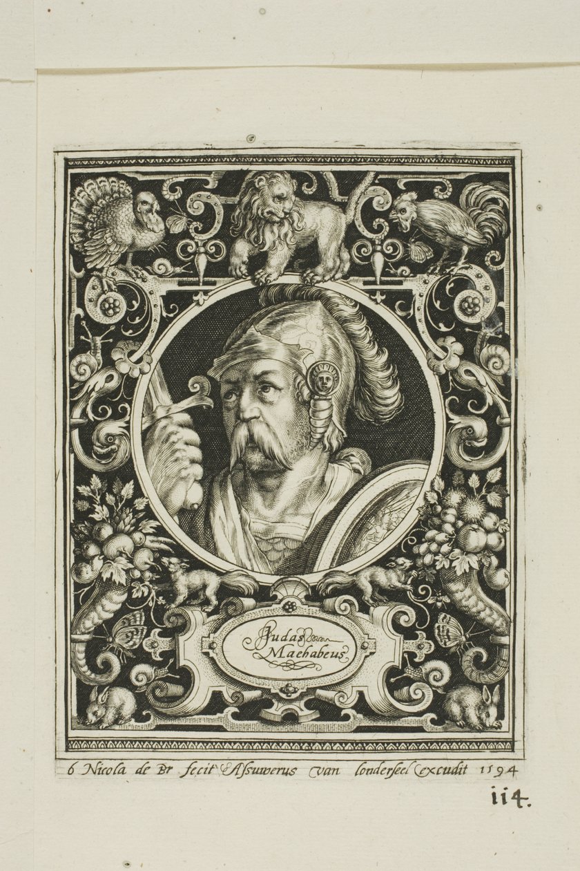 Judas Macabee, sesta tavola da The Nine Worthies (I Nove Degni) da Nicolaes de Bruyn