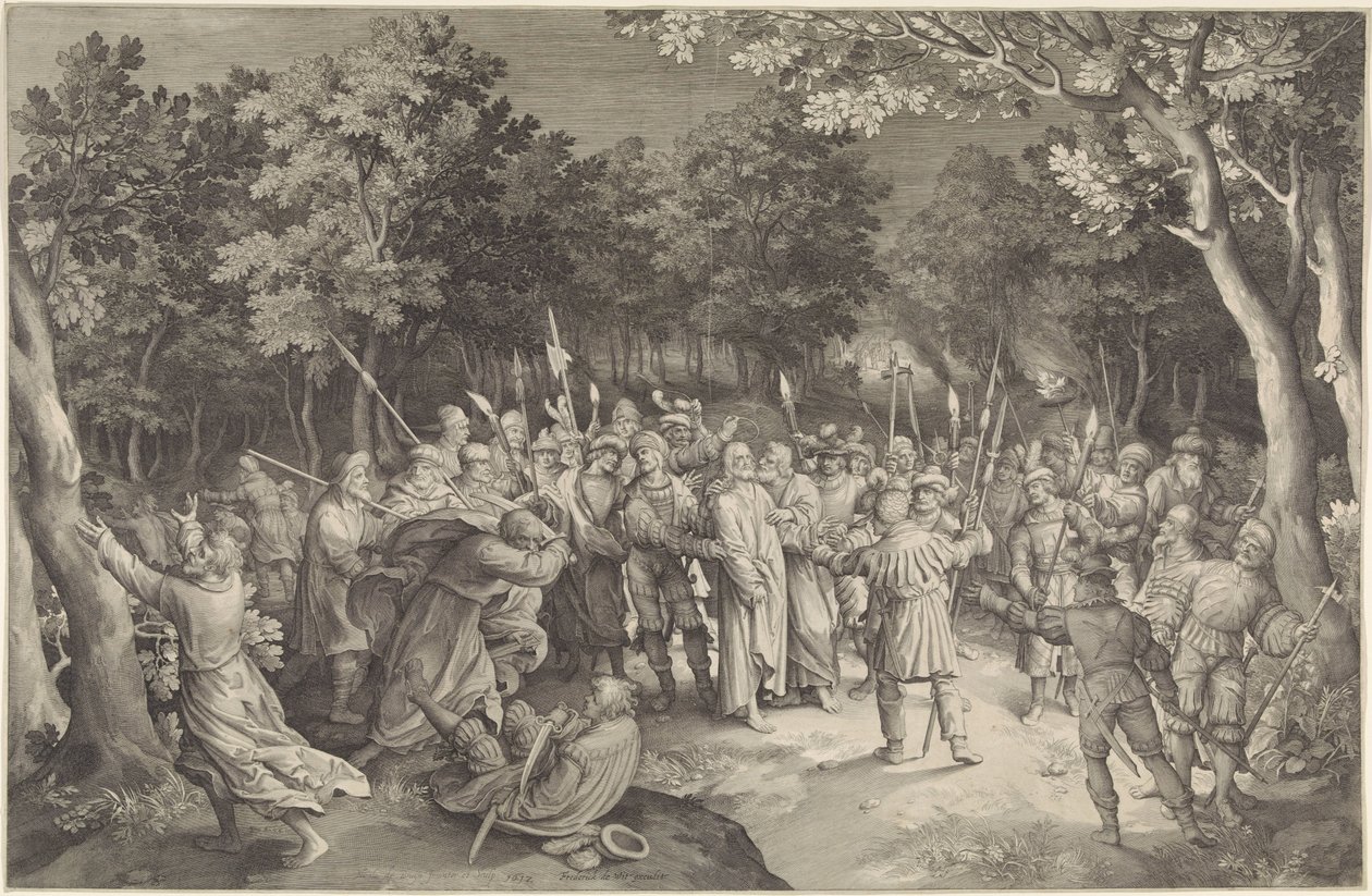 Bacio di Giuda e arresto di Cristo da Nicolaes de Bruyn