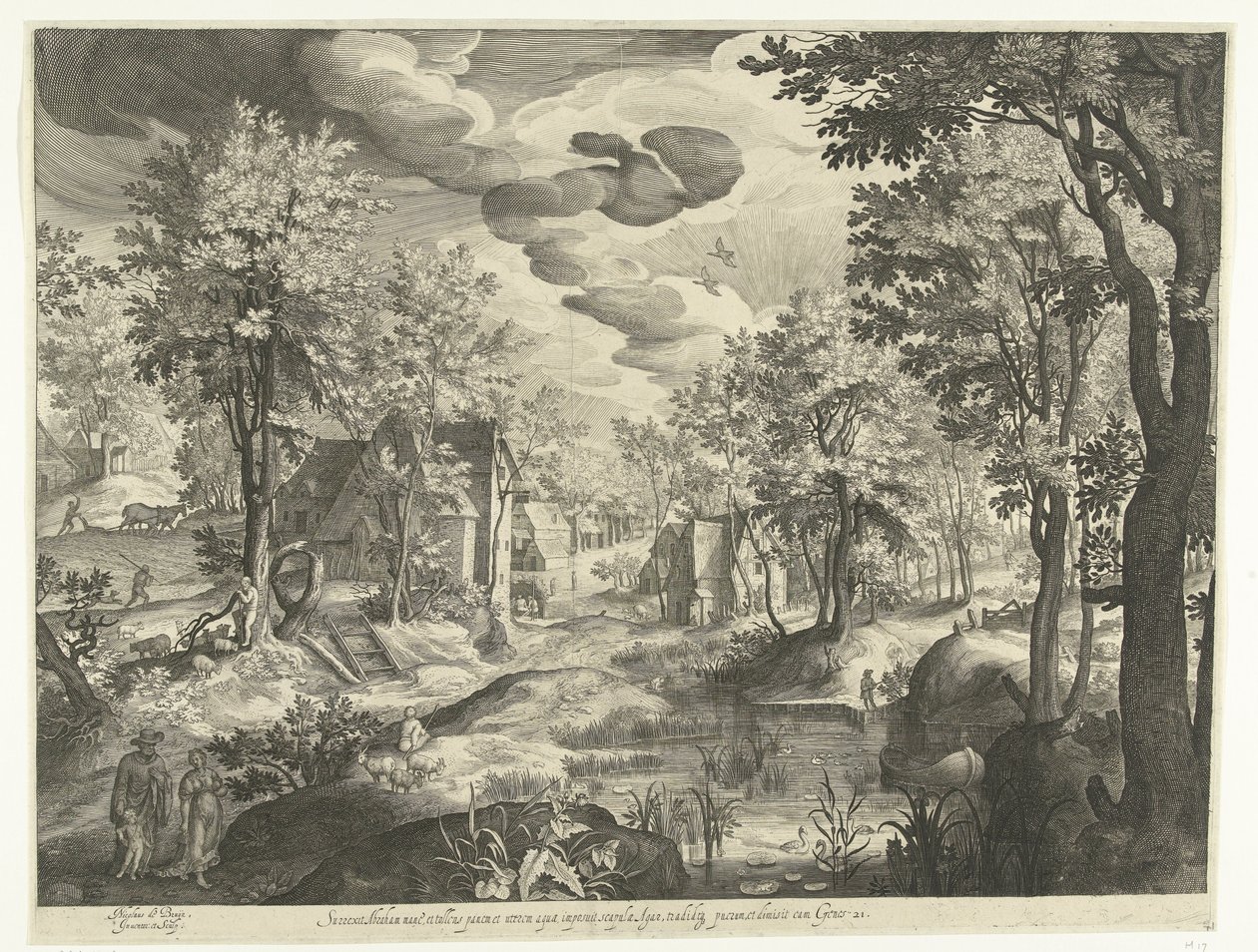 Paesaggio con Agar e Ismaele da Nicolaes de Bruyn