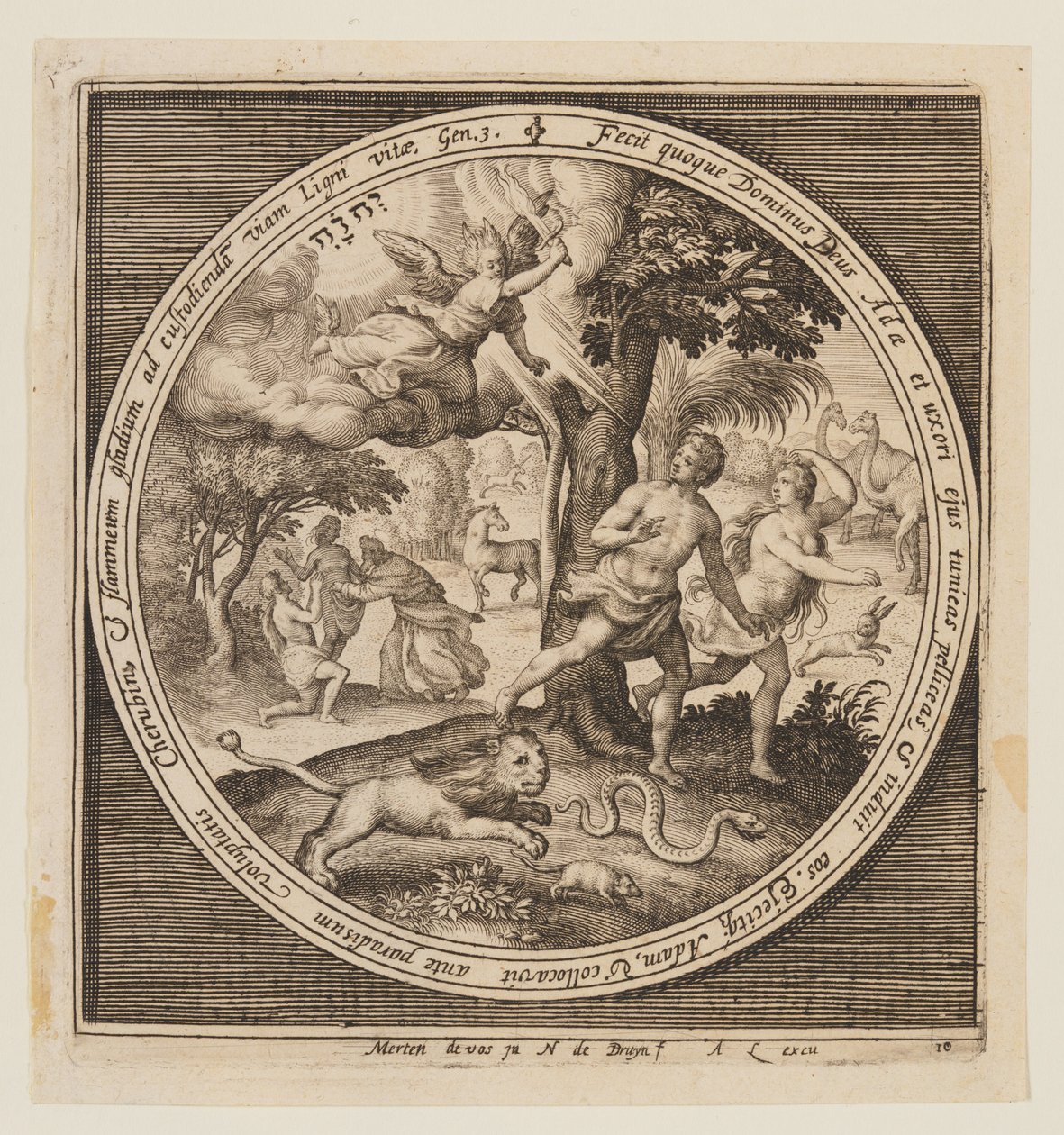 La cacciata, dalla creazione alla cacciata dal paradiso da Nicolaes de Bruyn