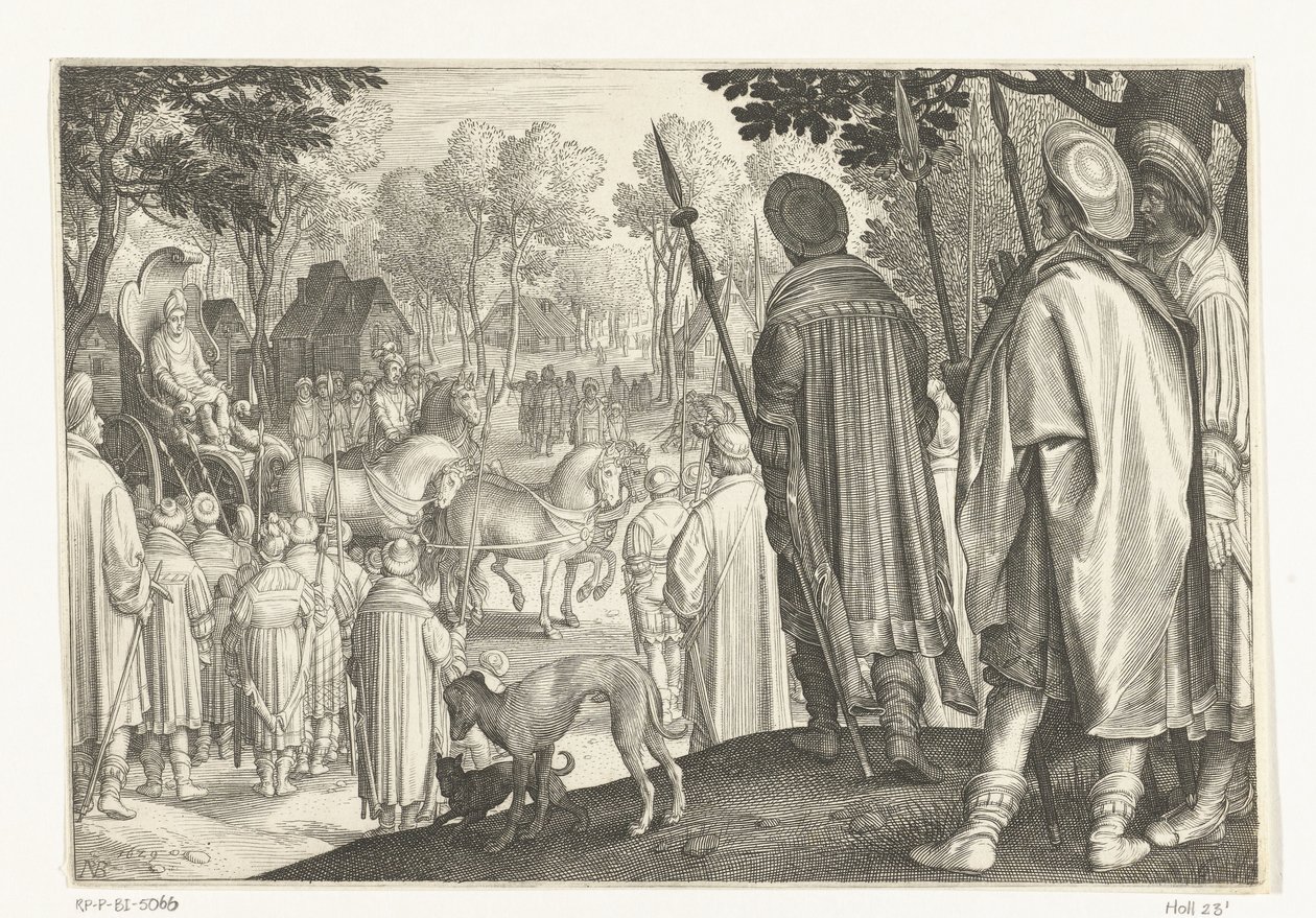 Trionfo di Giuseppe sul carro del faraone da Nicolaes de Bruyn