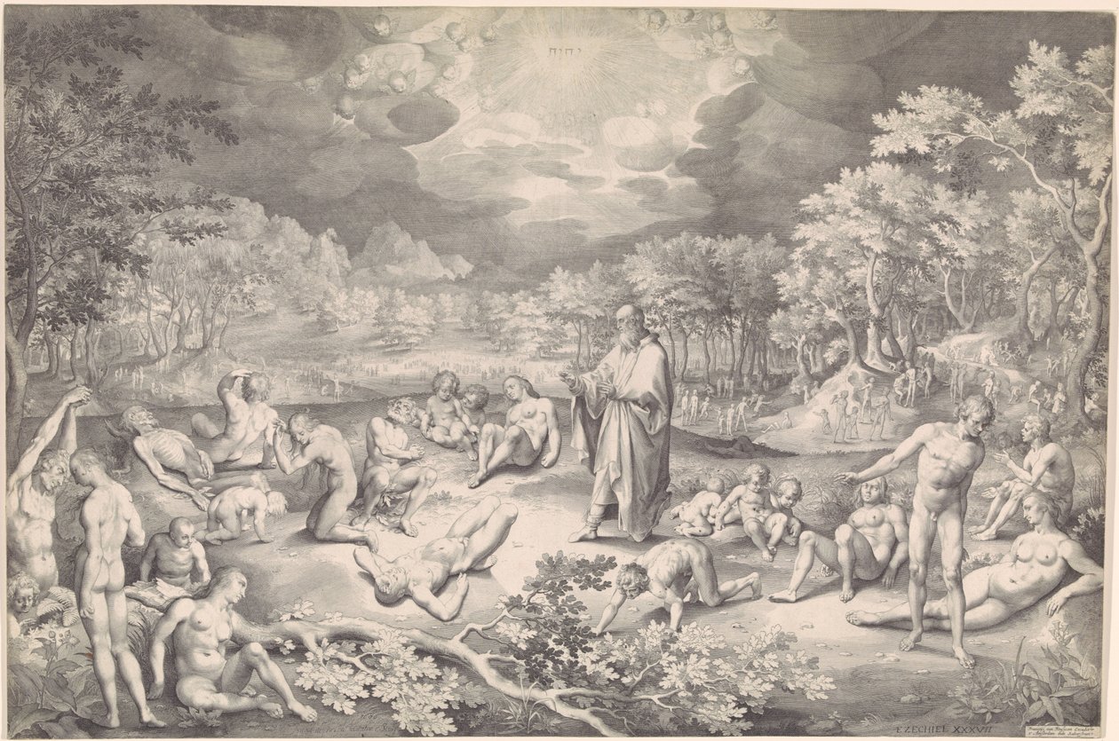 Visione di Ezechiele sulla valle delle ossa da Nicolaes de Bruyn