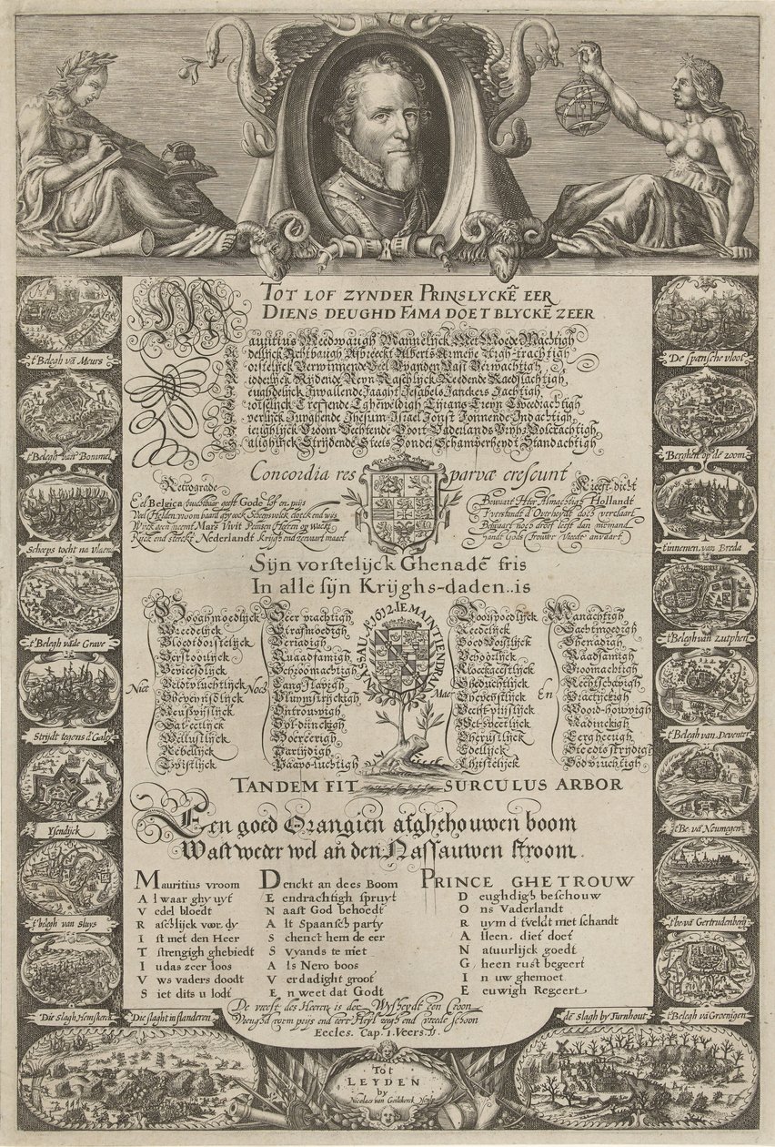 Ritratto allegorico in onore del principe Maurizio, 1612 da Nicolaes van Geelkercken