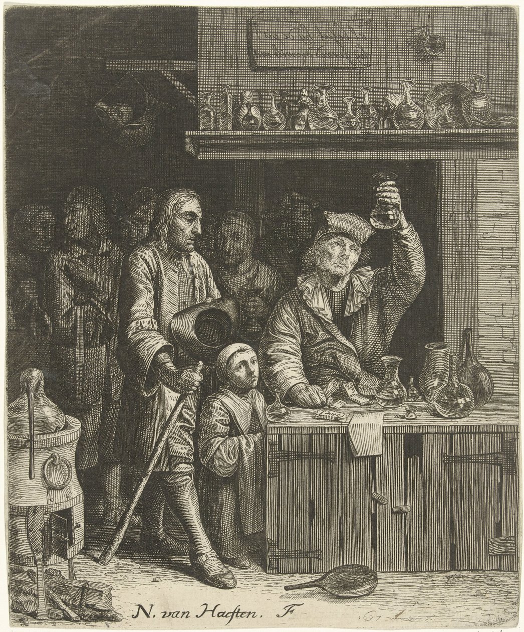 Indovino e famiglia di contadini da Nicolaes van Haeften