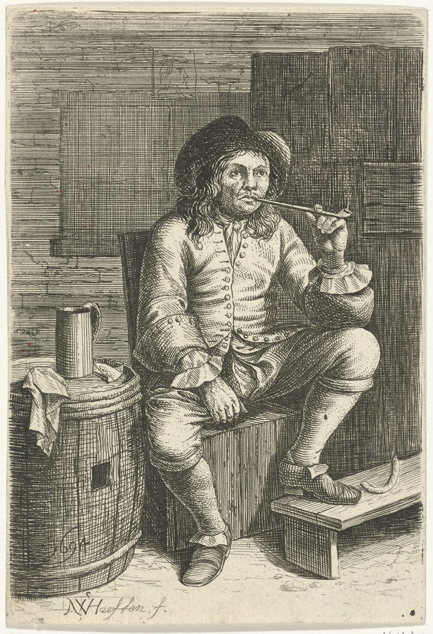 Uomo che fuma da Nicolaes van Haeften