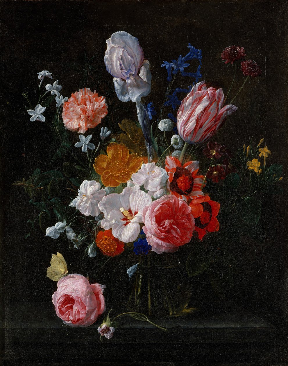 Un Bouquet di Fiori in un Vaso di Cristallo, 1662 da Nicolaes van Veerendael