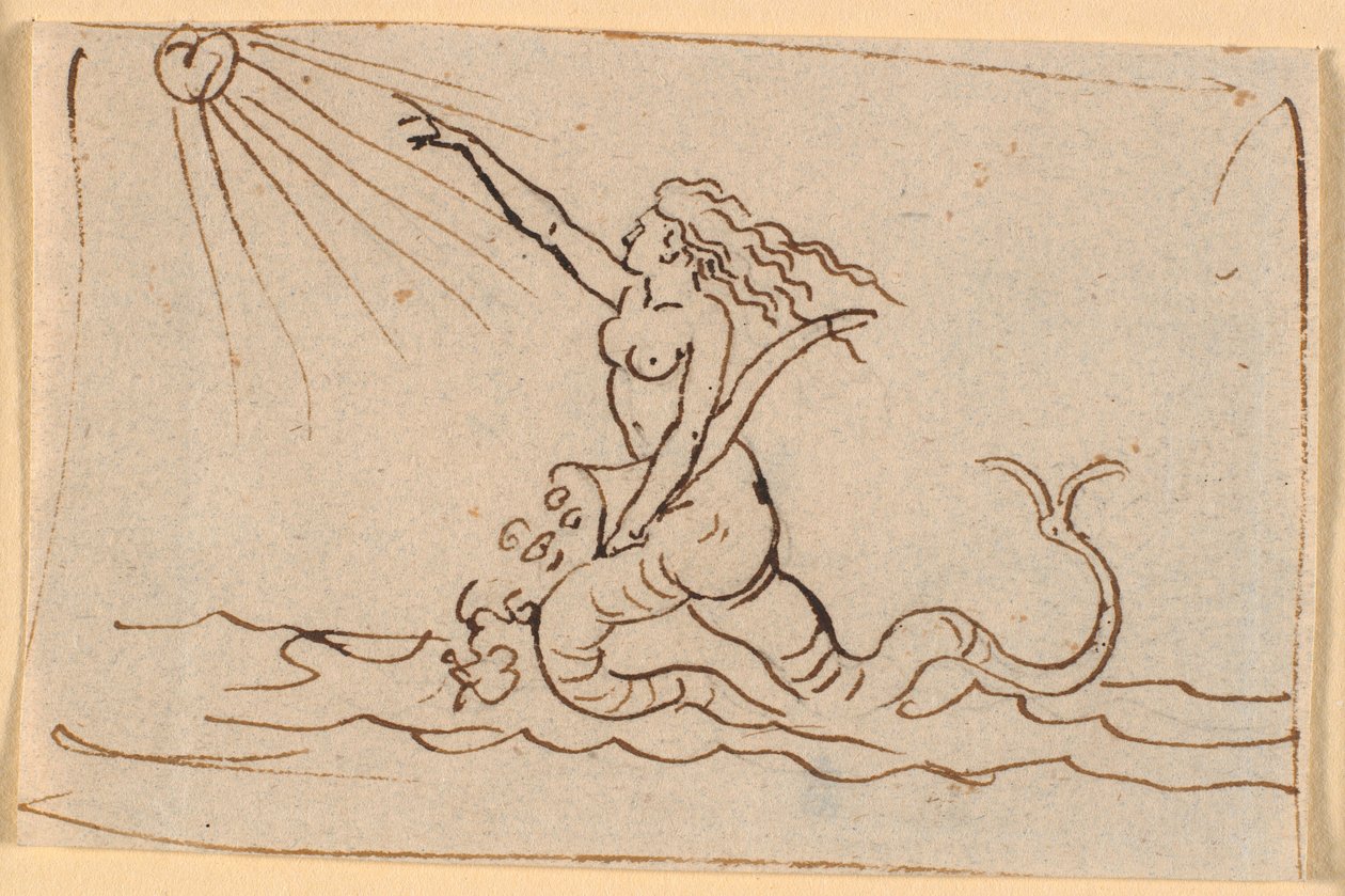 Una sirena che indica il sole da Nicolai Abildgaard
